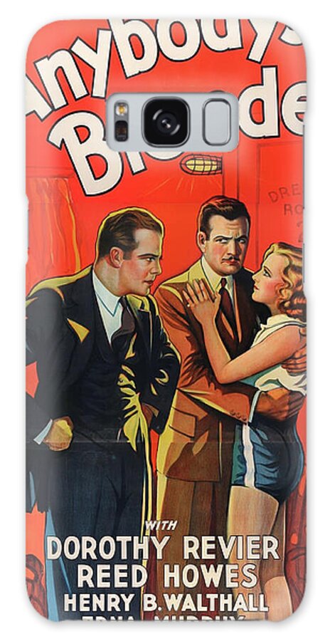 Anybody's Galaxy Case featuring the mixed media ''Anybody's Blonde'' movie poster 1931 by Movie World Posters