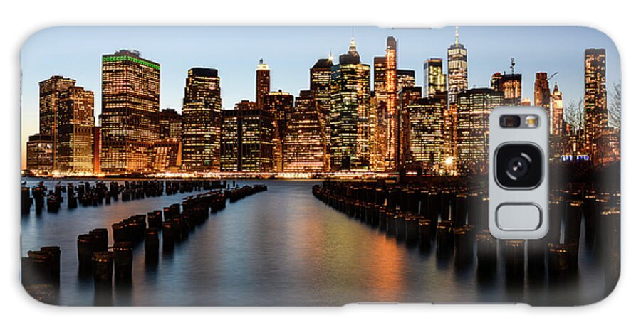 New York Galaxy Case featuring the photograph Apple Empire - Lower Manhattan Skyline. New York City by Earth And Spirit