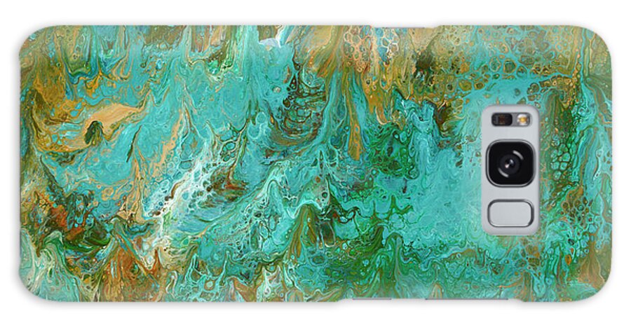 Sea And Sand Galaxy Case featuring the painting Sea and Sand by Tessa Evette