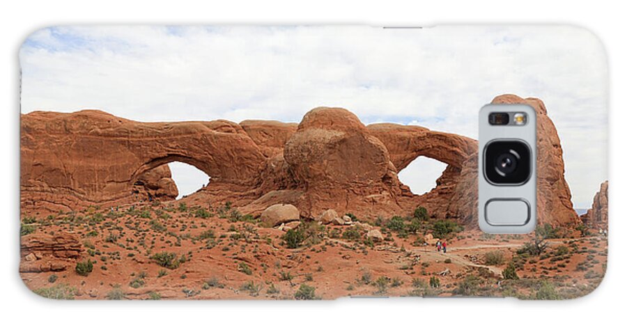 Arches National Park Galaxy Case featuring the photograph Arches National Park - North and South Windows by Richard Krebs