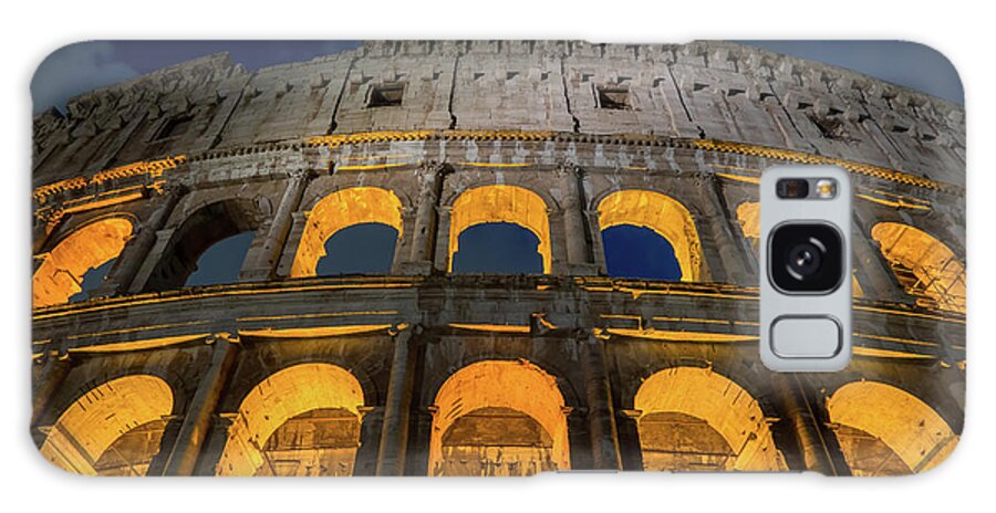 Colosseum Galaxy Case featuring the photograph Arches of the Colosseum at Night by Artur Bogacki