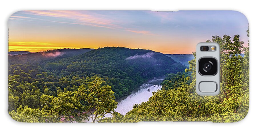 Arkansas Galaxy Case featuring the photograph Arkansas Sunrise Over The Buffalo National River by Gregory Ballos