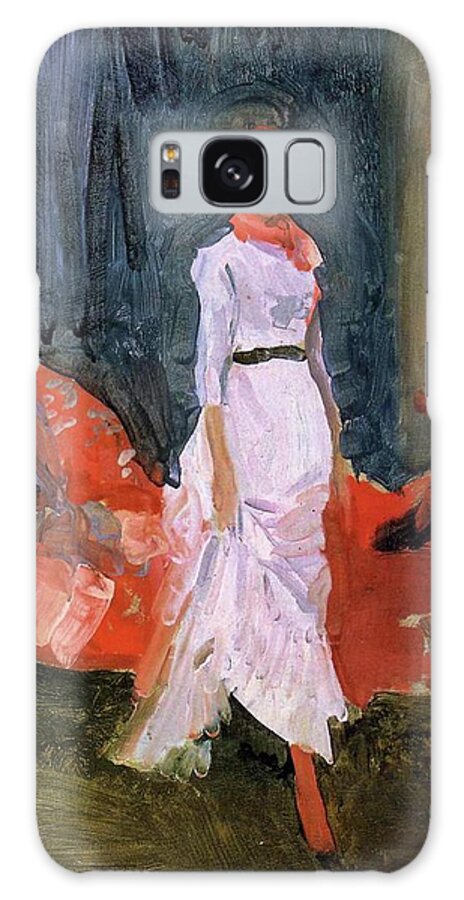 Figurative Galaxy Case featuring the painting Arrangement in Pink, Red and Purple by James McNeill Whistler