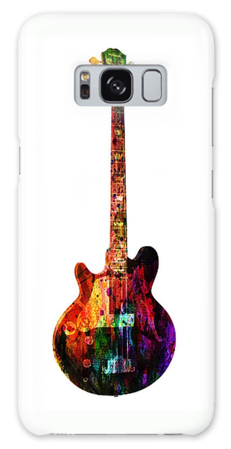 Electric Guitar Galaxy Case featuring the painting Colors Guitar by Mark Ashkenazi