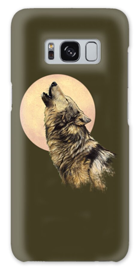 Wolf Galaxy Case featuring the painting Call Of The Wild by Lucie Bilodeau