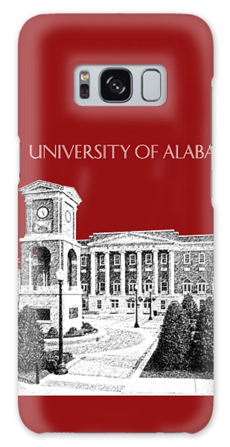 University Galaxy S8 Case featuring the digital art University of Alabama #2 - Dark Red by DB Artist