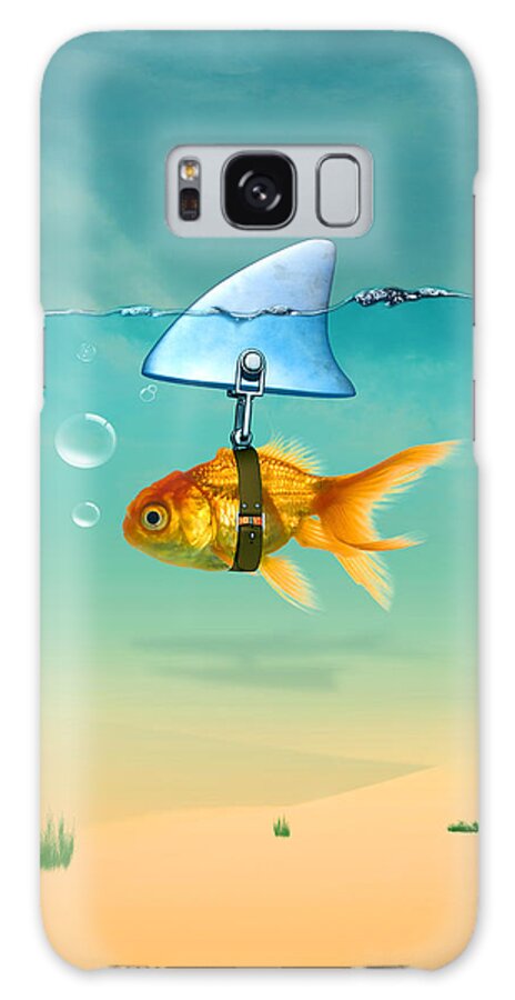 Goldfish Galaxy Case featuring the digital art Gold Fish by Mark Ashkenazi