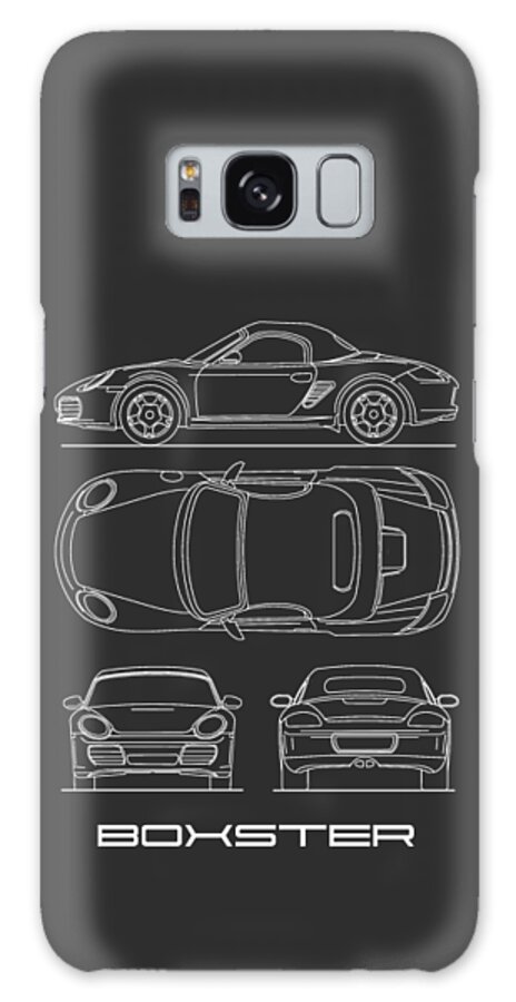 Porsche Galaxy Case featuring the photograph The Boxster Blueprint by Mark Rogan