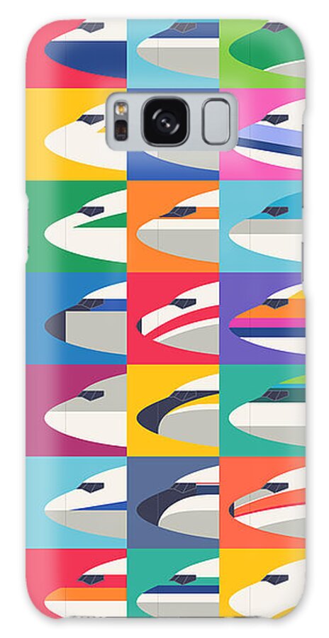 Airline Galaxy Case featuring the digital art Airline Livery Minimal - International by Organic Synthesis
