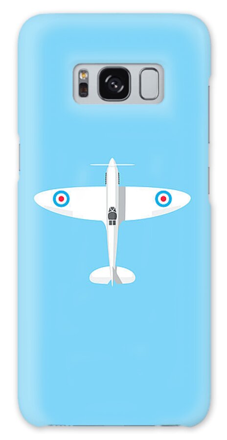 Spitfire Galaxy Case featuring the digital art Spitfire WWII Fighter Aircraft - Sky by Organic Synthesis