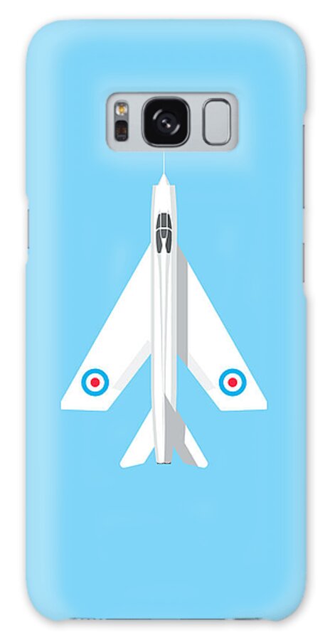 English Electric Galaxy Case featuring the digital art English Electric Lightning fighter jet aircraft - Sky by Organic Synthesis