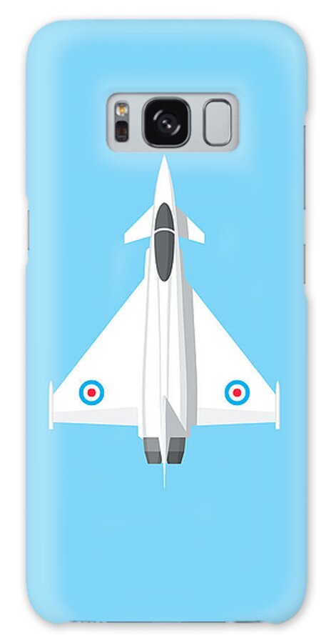 Typhoon Galaxy Case featuring the digital art Typhoon Jet Fighter Aircraft - Sky by Organic Synthesis
