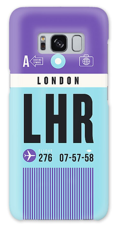 Airline Galaxy Case featuring the digital art Luggage Tag A - LHR London England UK by Organic Synthesis
