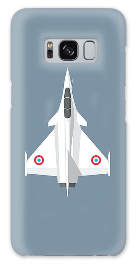 Aircraft Galaxy Case featuring the digital art Rafale Fighter Jet - Slate by Organic Synthesis