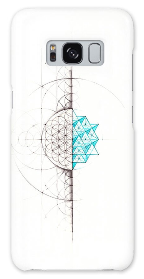 Geometry Galaxy Case featuring the drawing Intuitive Geometry 64 Tetrahedron Matrix by Nathalie Strassburg