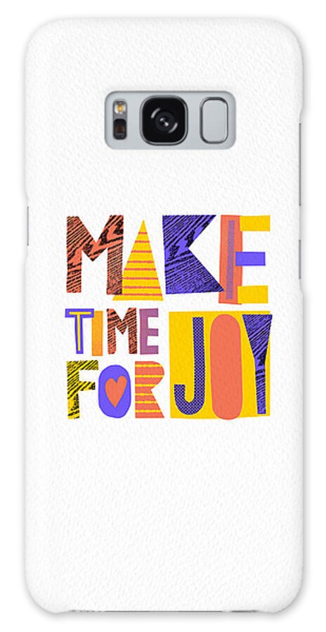 Halftone Galaxy Case featuring the painting Make Time for Joy - Art by Jen Montgomery by Jen Montgomery
