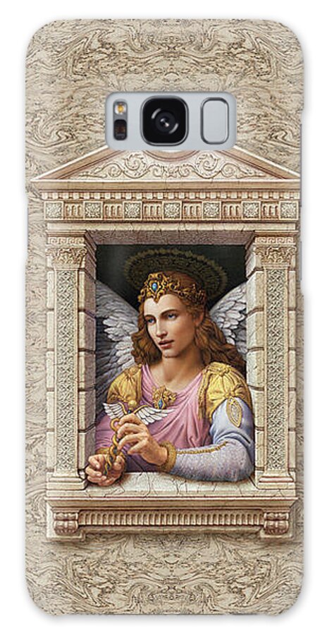 Christian Art Galaxy Case featuring the painting Archangel Raphael #1 by Kurt Wenner