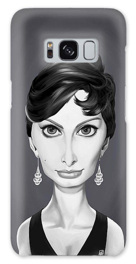 Illustration Galaxy Case featuring the digital art Celebrity Sunday - Sofia Loren by Rob Snow