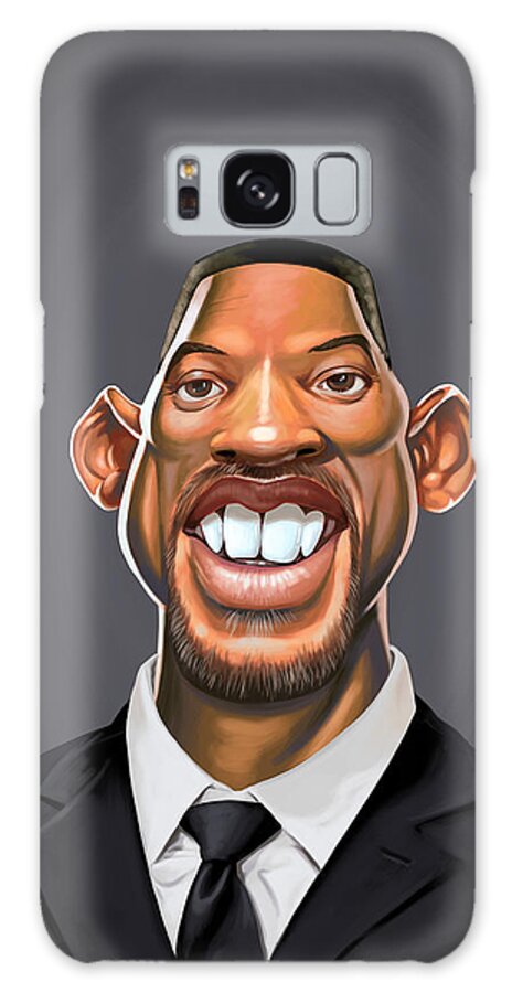 Illustration Galaxy Case featuring the digital art Celebrity Sunday - Will Smith by Rob Snow