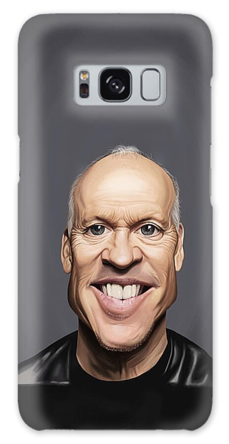 Illustration Galaxy Case featuring the digital art Celebrity Sunday - Michael Keaton by Rob Snow