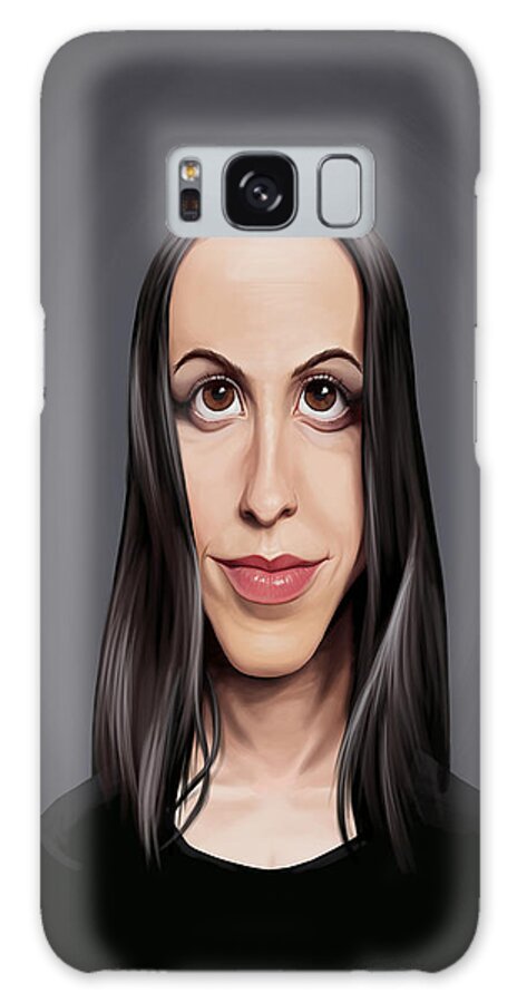 Illustration Galaxy Case featuring the digital art Celebrity Sunday - Alanis Morissette by Rob Snow
