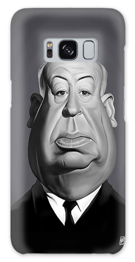 Illustration Galaxy Case featuring the digital art Celebrity Sunday - Alfred hitchcock by Rob Snow