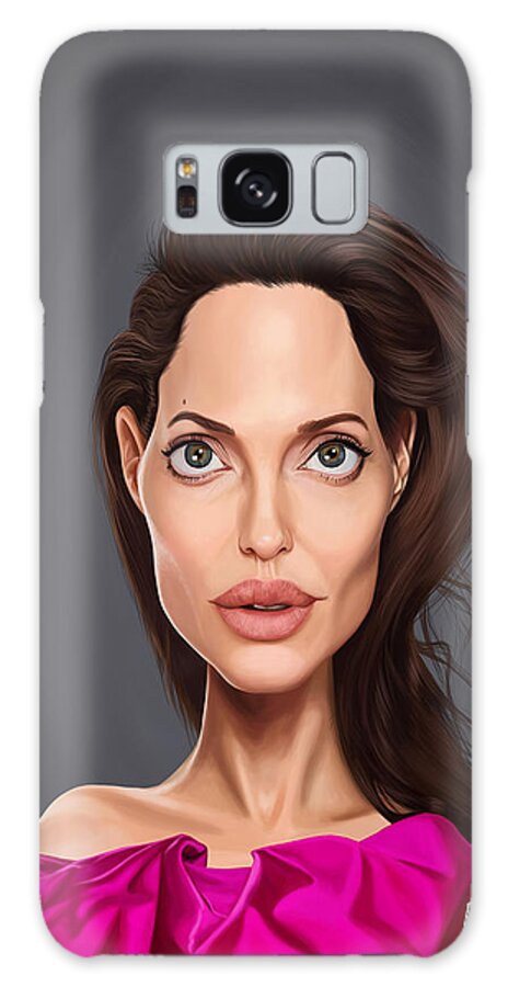 Illustration Galaxy Case featuring the digital art Celebrity Sunday - Angelina Jolie by Rob Snow