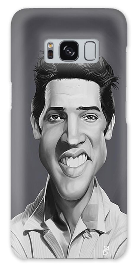 Illustration Galaxy Case featuring the digital art Celebrity Sunday - Elvis Presley by Rob Snow