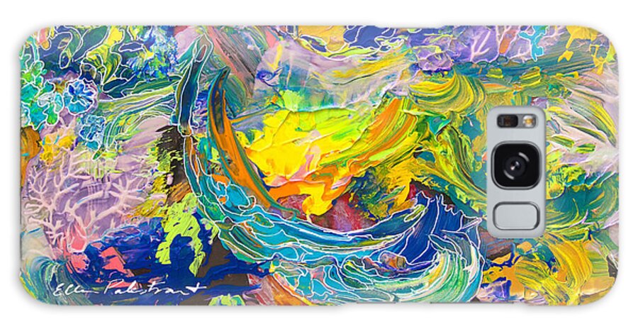 Ellen Palestrant Galaxy Case featuring the painting The Color World of Glimpse by Ellen Palestrant