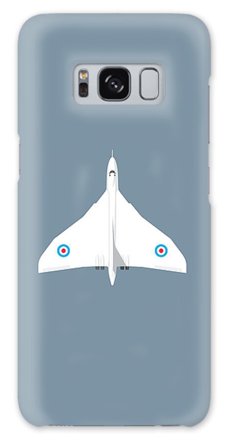 Aircraft Galaxy Case featuring the digital art Vulcan Jet Bomber - Slate by Organic Synthesis