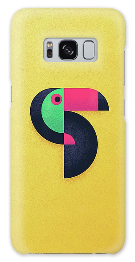 Animal Galaxy Case featuring the digital art Toucan Geometric - Yellow by Organic Synthesis