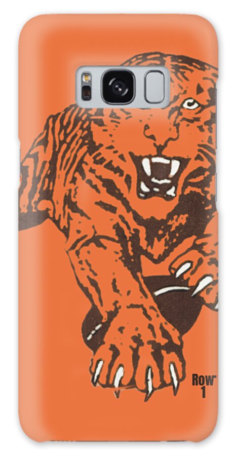 Tiger Galaxy Case featuring the mixed media Vintage Tiger Football Art by Row One Brand