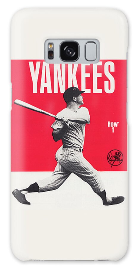 New York City Galaxy Case featuring the mixed media 1966 New York Yankees Scorecard Art by Row One Brand