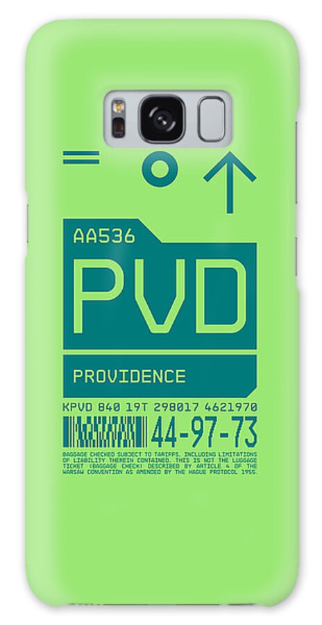 Airline Galaxy Case featuring the digital art Luggage Tag C - PVD Providence Rhode Island USA by Organic Synthesis