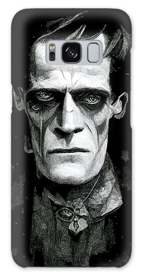 Frankenstein Galaxy Case featuring the digital art Frankenstein's Monster - Dark Gothic Art by Mark Tisdale