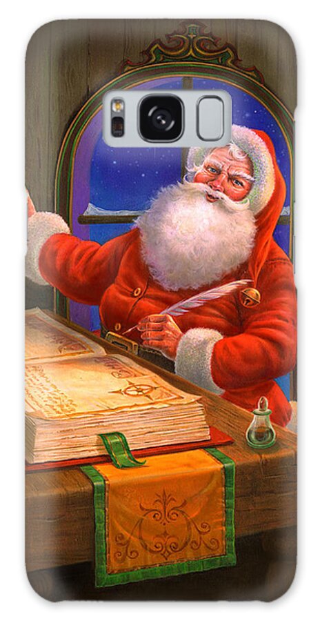 Michael Humphries Galaxy Case featuring the painting Santa's Christmas Cheer by Michael Humphries