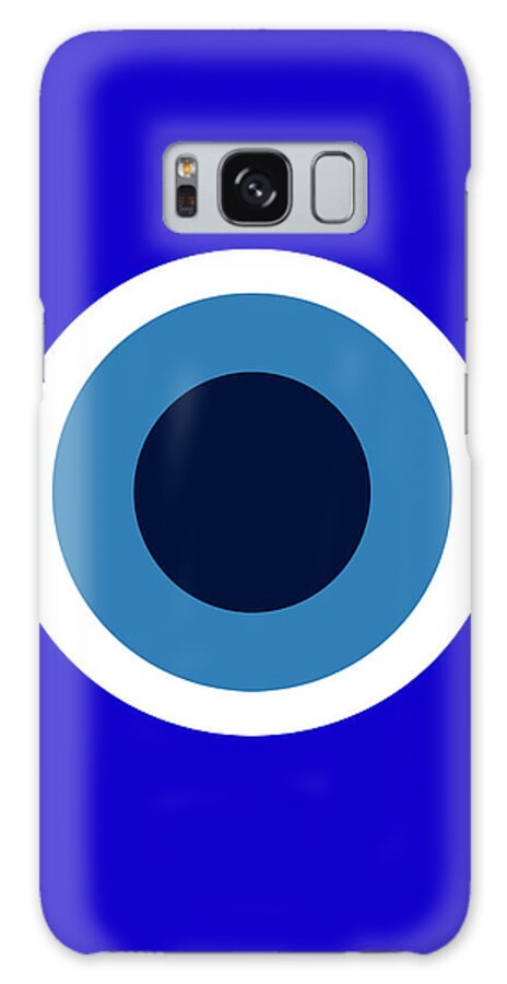 Evil Eye Galaxy Case featuring the mixed media Modern Evil Eye- Art by Linda Woods by Linda Woods