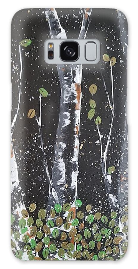 Birch Galaxy Case featuring the painting Aspens by Elise Boam