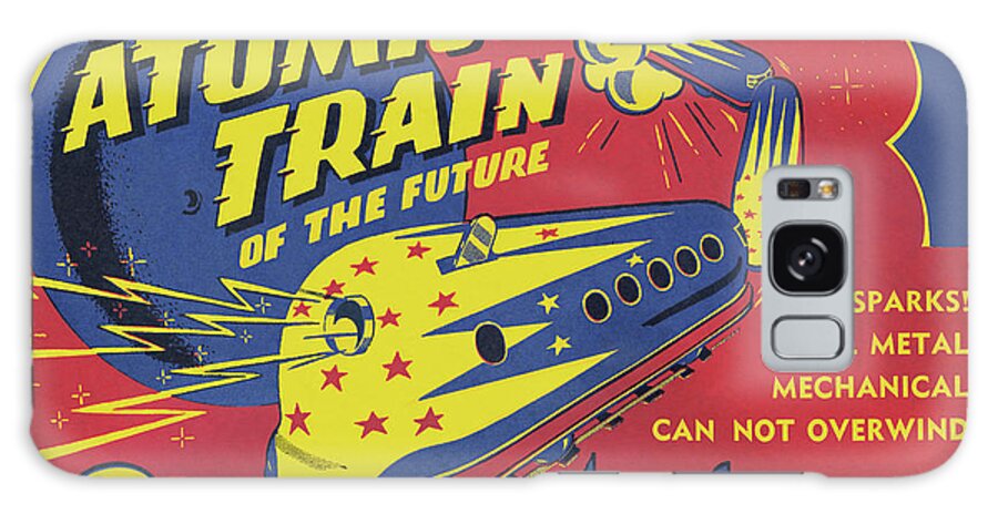 Vintage Toy Posters Galaxy Case featuring the drawing Atomic Train of the Future by Vintage Toy Posters