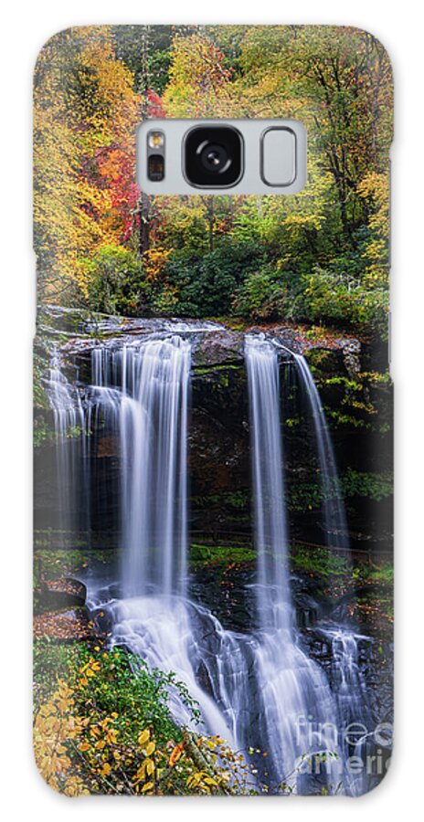 Waterfall Galaxy Case featuring the photograph Autumn at Dry Falls, North Carolina by Ron Long Ltd Photography