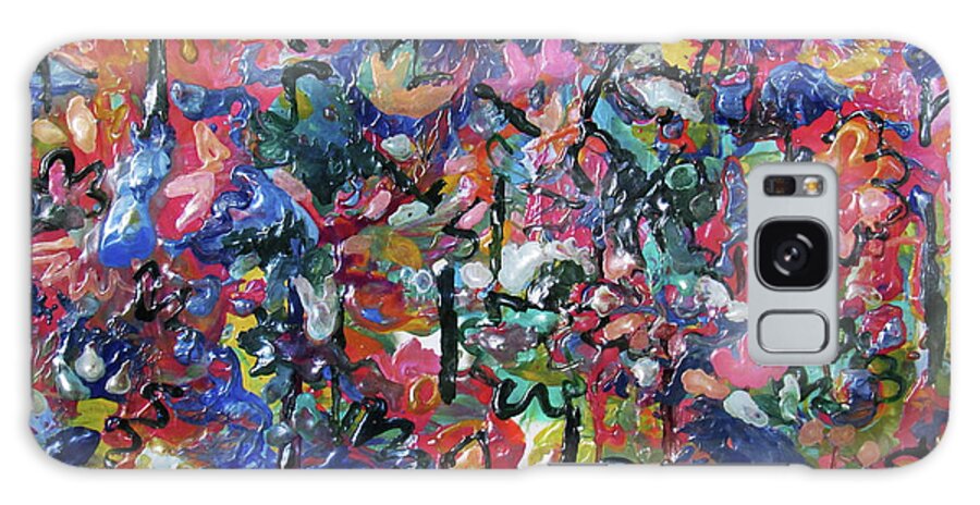 Colorful Abstract Galaxy Case featuring the painting Autumn Medly by Jean Batzell Fitzgerald