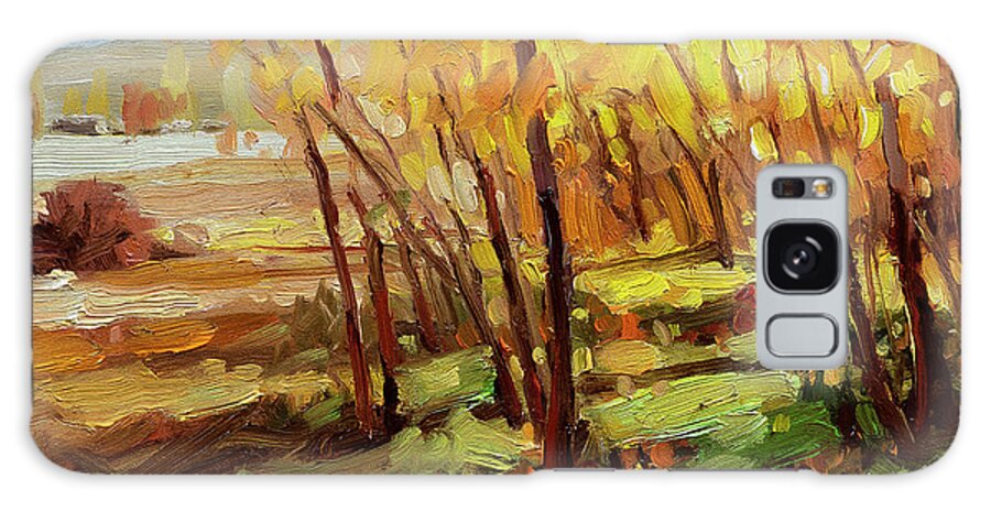 Autumn Galaxy Case featuring the painting Autumn Pathway by Steve Henderson