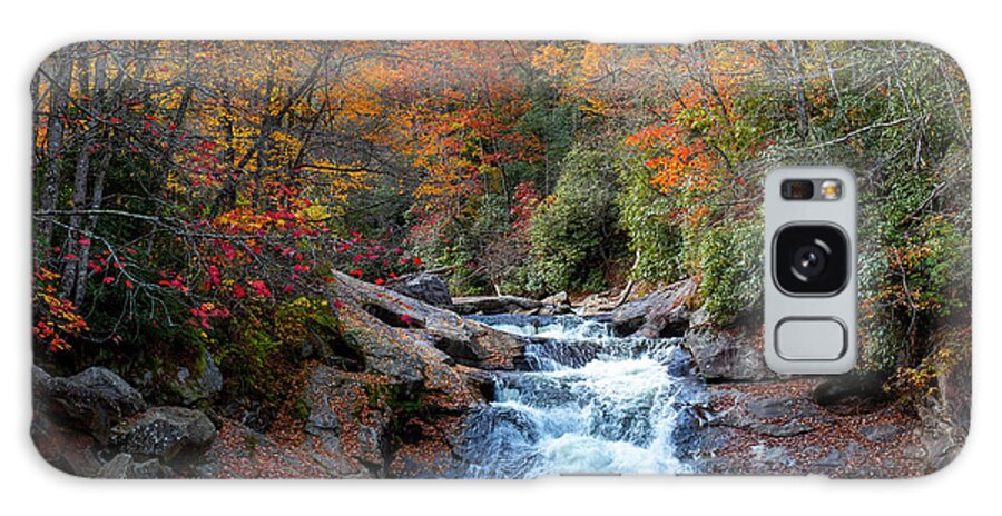 Cullasaja River Galaxy Case featuring the photograph Autumn Rainbow On Cullasaja Falls by Dan Sproul