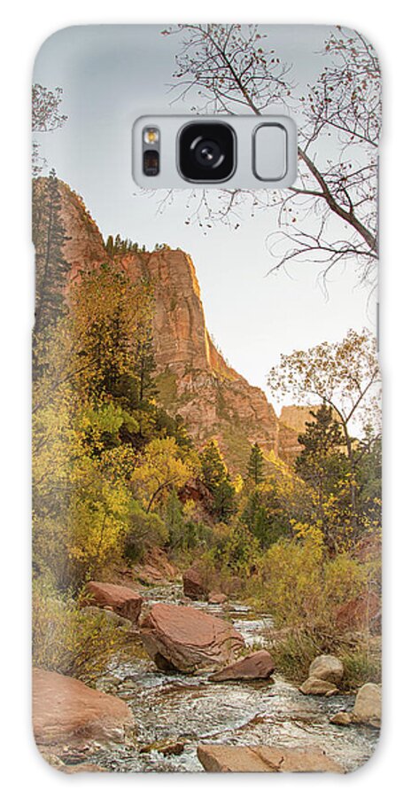 Zion Sunset Galaxy Case featuring the photograph Autumn sunset in Zion by Kunal Mehra