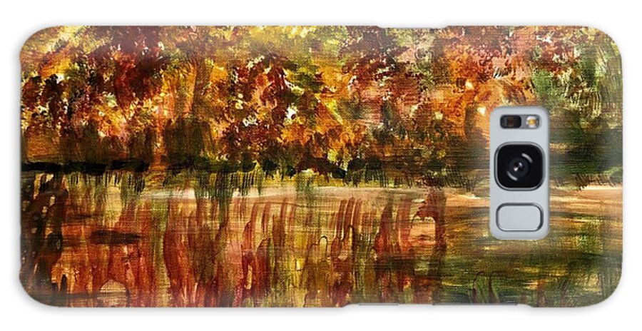 Autumn Galaxy Case featuring the painting Autumn Swamp by Deb Stroh-Larson