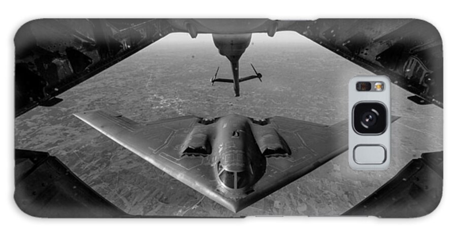 B-2 Spirit Galaxy Case featuring the photograph B-2 Spirit Air Refueling - 2016 by War Is Hell Store