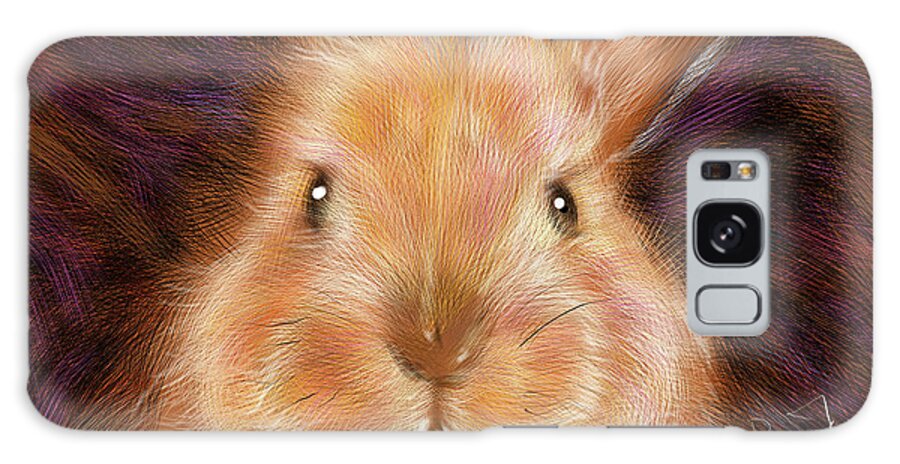 Digital Painting Galaxy Case featuring the digital art Baby Bunny by Remy Francis