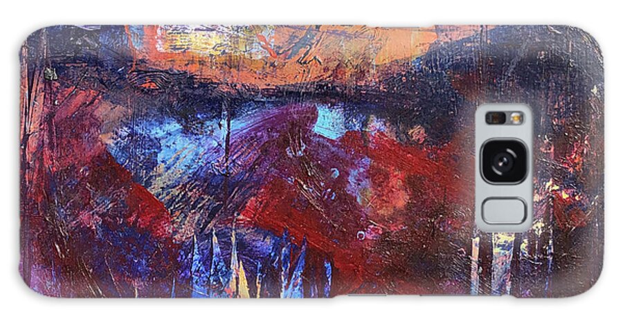Abstract Galaxy Case featuring the painting Back Home by Sharon Sieben