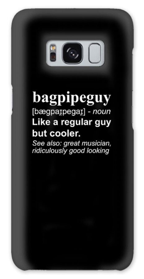 Bagpipe Galaxy Case featuring the digital art Bagpipe Definition Bagpiper by Me
