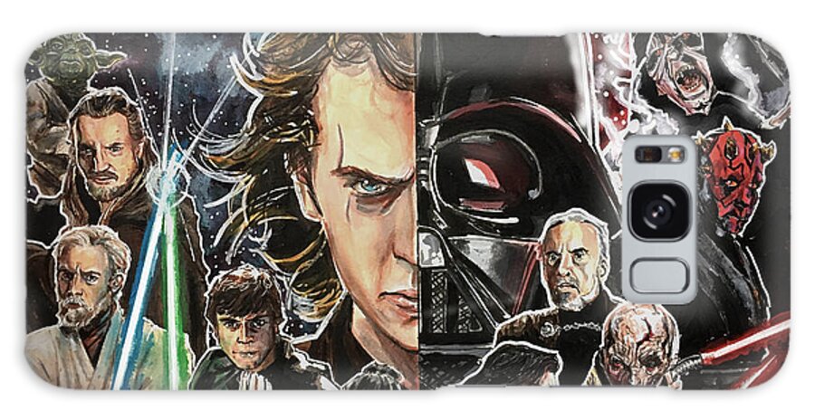 Star Wars Galaxy Case featuring the painting Balance of the Force by Joel Tesch